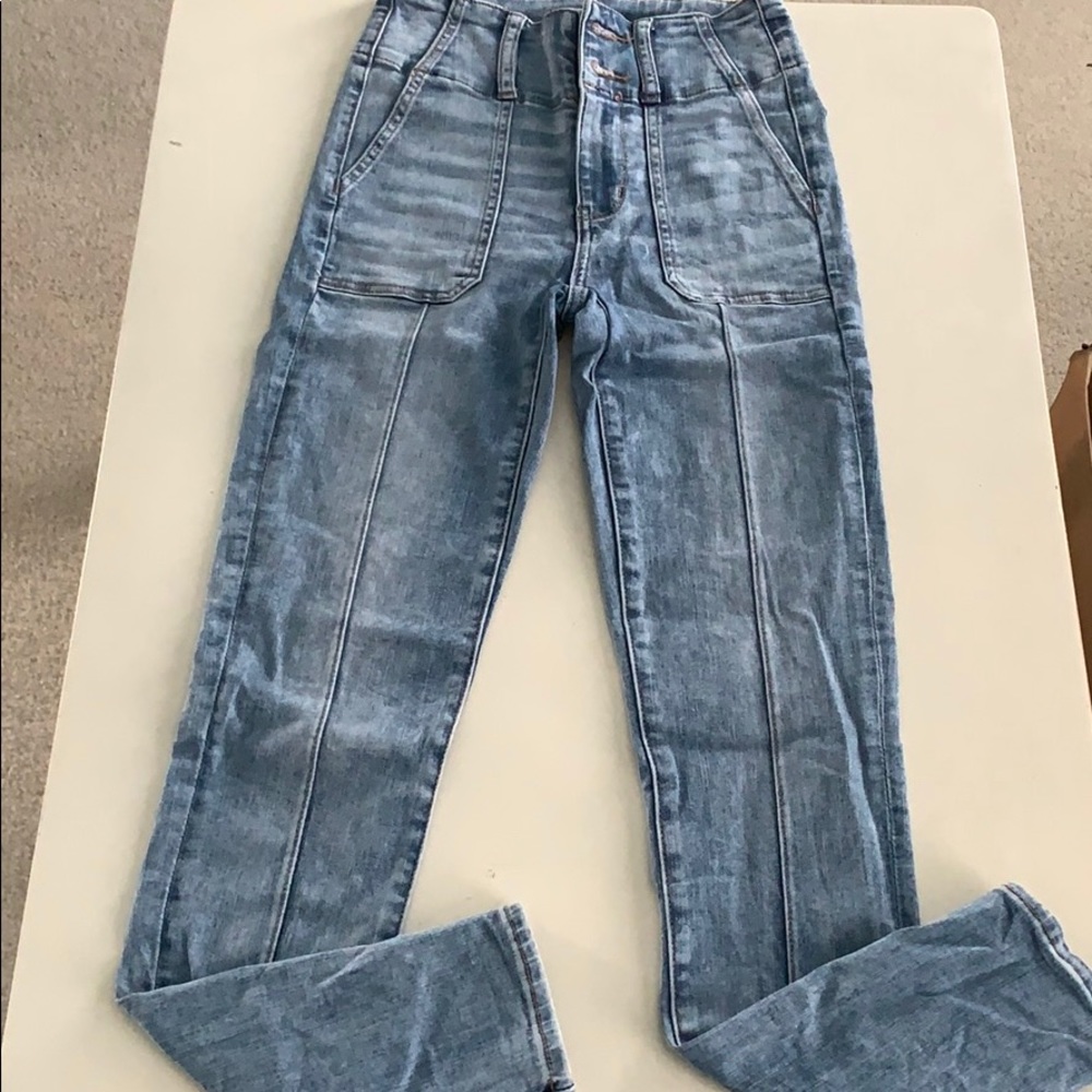 American Eagle Patchwork High Rise Jeggings